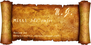 Mittl Jázmin névjegykártya